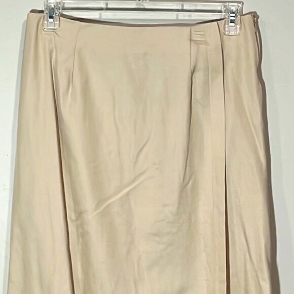 Beaded Khaki Skirt By Pursuits Ltd. Size 10. - Picture 2 of 7